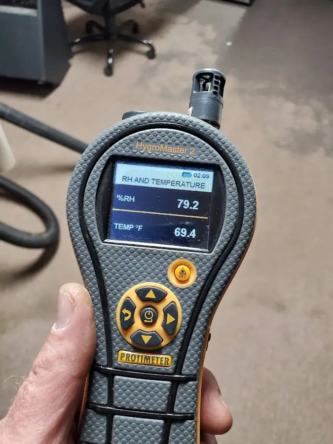 Moisture meter humidity assessment for Fire & Smoke Damage Restoration in Bellflower